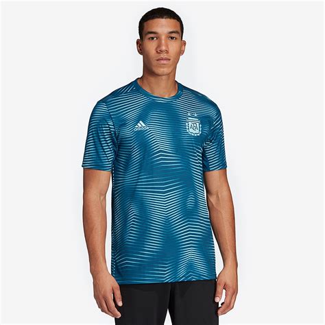 Camiseta De Calentamiento Adidas Argentina Primera Equipaci N Azul Oscuro R Plica Para