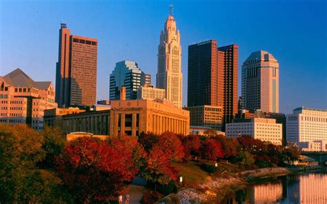Columbus Skyline Ohio Usa Fondos De Pantalla Gratis Para Widescreen