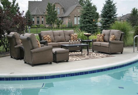 Deep seating patio furniture is an indulgence the outdoor spaces at your home and/or business deserve. Giovanna Luxury 9-Piece All Weather Wicker/Cast Aluminum ...