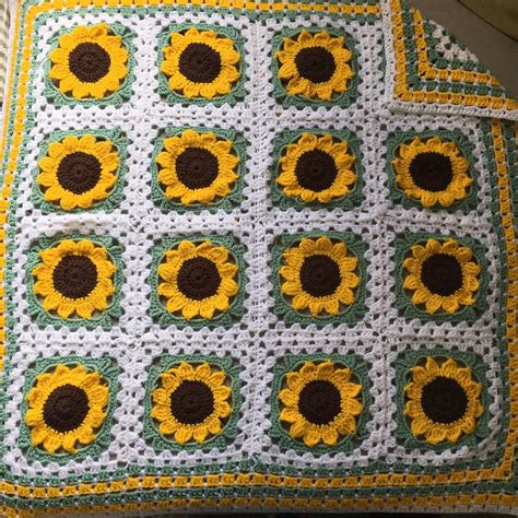 Free Printable Sunflower Crochet Afghan Pattern Mazsuper