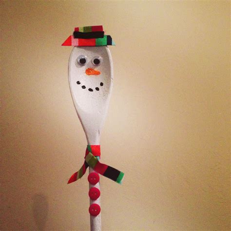 Snowman Wooden Spoon Christmas Spoons Wooden Spoon Crafts Xmas Crafts