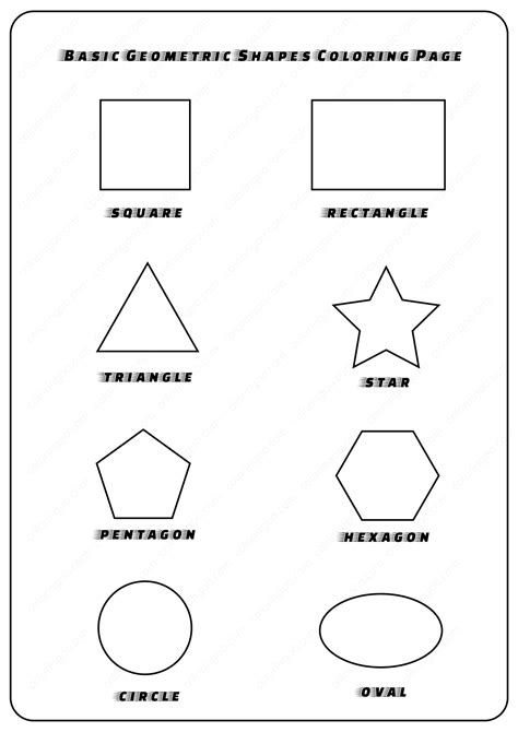 Printable Shapes Coloring Pages