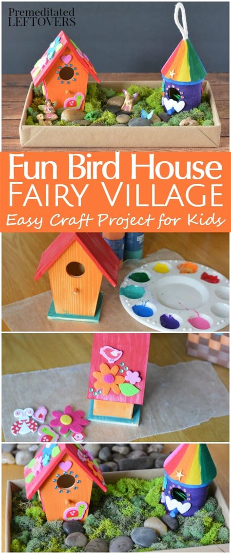 I did this with three your olds and it was super fun! DIY Bird House Fairy Garden Craft for Kids