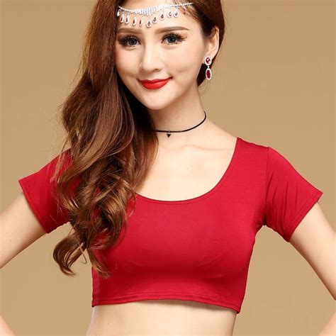 New Modal Belly Dance Top Costumes Short Sleeves Belly Dance Tops For Women Belly Dance Top S M