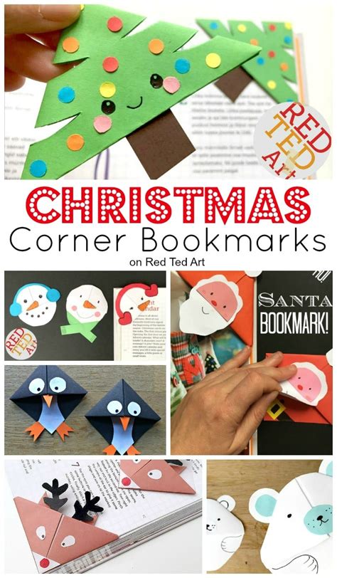Easy Christmas Bookmark Ideas For Kids Red Ted Arts Blog