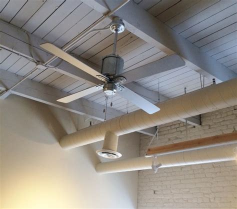 Industrial/commercial ceiling fans are typically white, brown, or black enamel with 3 metal blades. Vintage Ceiling Fans Cool Office Space with Style | Blog ...