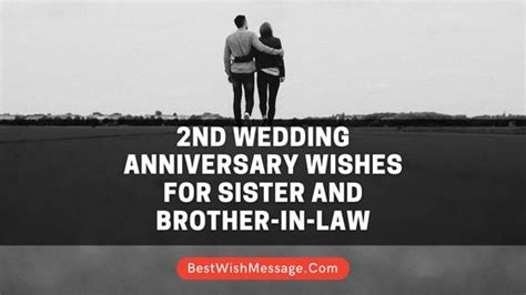 2nd Wedding Anniversary Wishes For Sister And Brother In Law