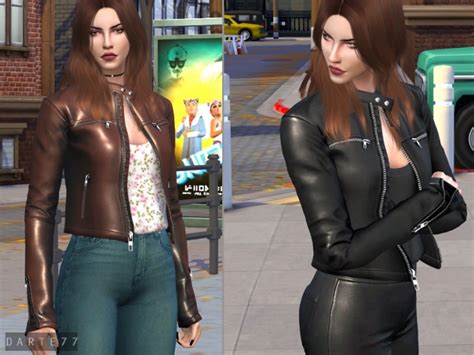 Racer Leather Jacket F P At Darte77 Sims 4 Updates