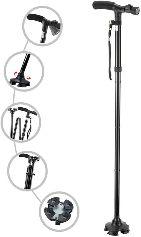 Buy Cozykit Folding Cane With Led Light For Men And Women Lightweight