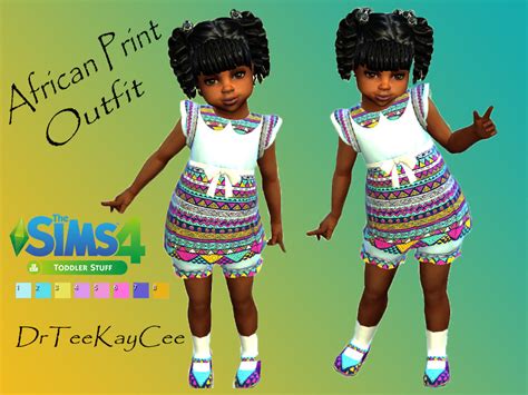 The Sims Resource African Print Outfit