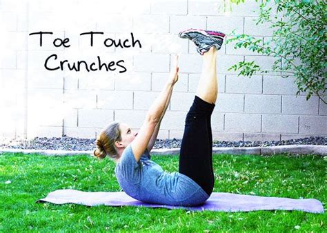 Toe Touch Crunch Fitness Workout Warm Up Get Fit