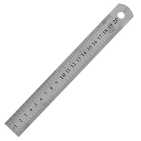 Unique Bargains 005mm Resolution Straight Ruler 20cm 8 Inches Tool