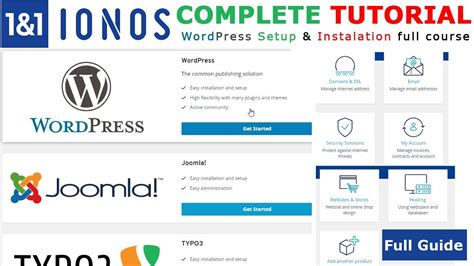 How To Setup A Wordpress Website On Ionos Ionos Wordpress Tutorial