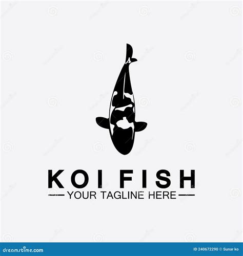 Koi Fish Logo Design Vector Template Stock Vector Illustration Of