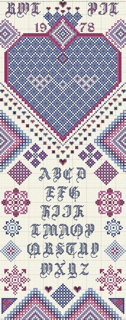 Simply purchase a pattern and receive an email with the digital file attached. Quaker Heart Sampler - Cross-Stitch
