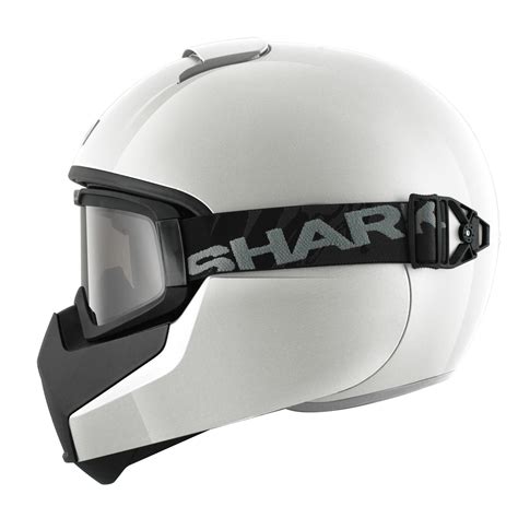 Shark Vancore Plain White Motorcycle Helmet Whu Combat Fighter Pilot