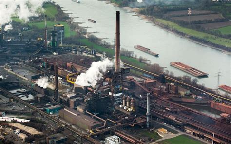 Luftaufnahme Duisburg Technische Anlagen Und Produktionshallen Des
