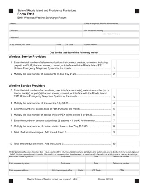 Form E911 Fill Out Sign Online And Download Fillable Pdf Rhode