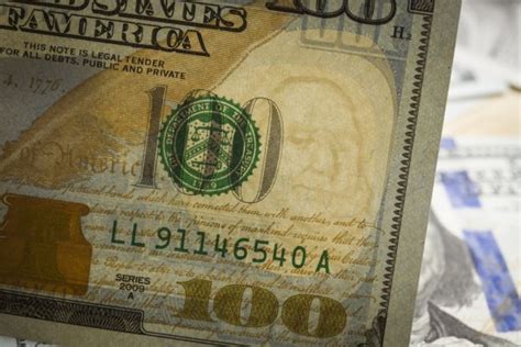 Close Up Watermark On New Us One Hundred Dollar Bill Stock Photo By