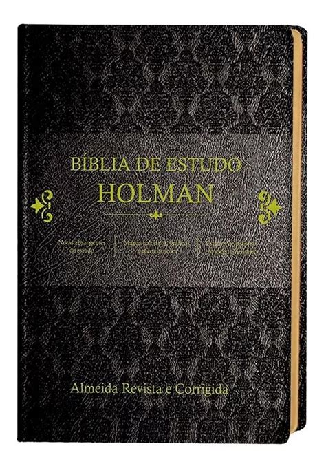 Bíblia De Estudo Holman Preta Grande Luxo Cpad Shopping Gospel