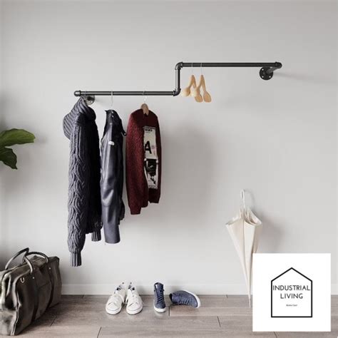 Industrial Wall Mounted Clothes Rack Wall Mounted Clothes Rail