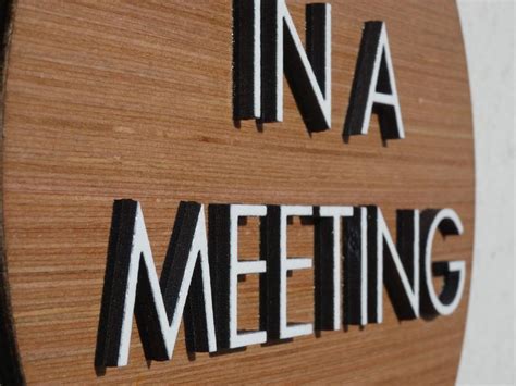 Wooden In A Meeting Sign Custom In A Etsy Custom Sign Custom