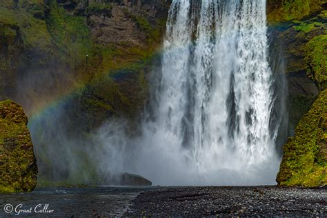 Skógafoss Waterfall Southern Iceland Rainbow