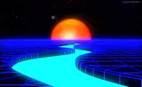 Gustavo Torres Animated  Neon Artwork Retro Waves Retro Futurism