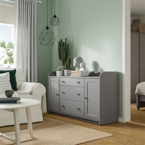 Hauga Sideboard Grey 140x84 Cm Ikea