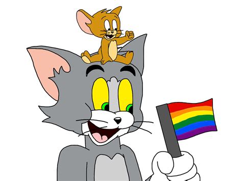 Tom And Jerry With Rainbow Flag By Mega Shonen One 64 On Deviantart
