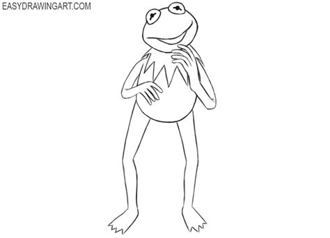 How To Draw Kermit The Frog Easy Drawing Art