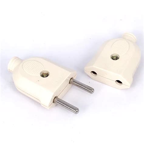 Eu European 2 Pin Ac Electrical Power Rewireable Plug Male Female