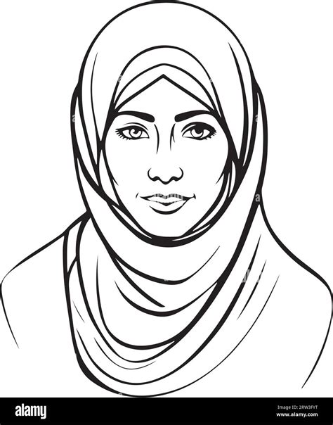 Gorgeous Lovely Vector Art Muslim Woman Logo Stock Vector Image And Art