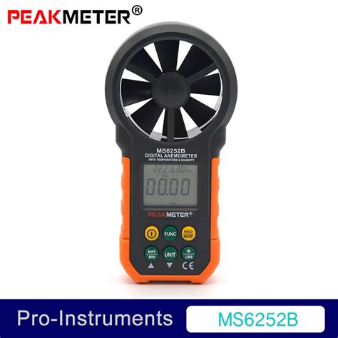 Ms6252b Digital Anemometer Tandrh Sensor Air Wind Speed Velocity Meter