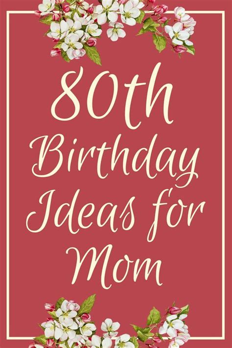 Expert designed 80th birthday gifts options which are sure to please. 80th Birthday Gift Ideas for Mom | 80th birthday gifts ...