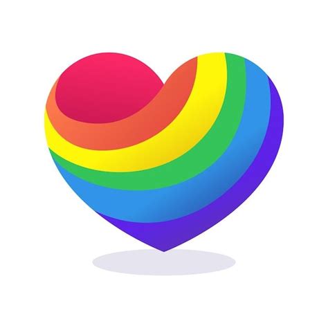 Rainbow Heart Vector Illustration