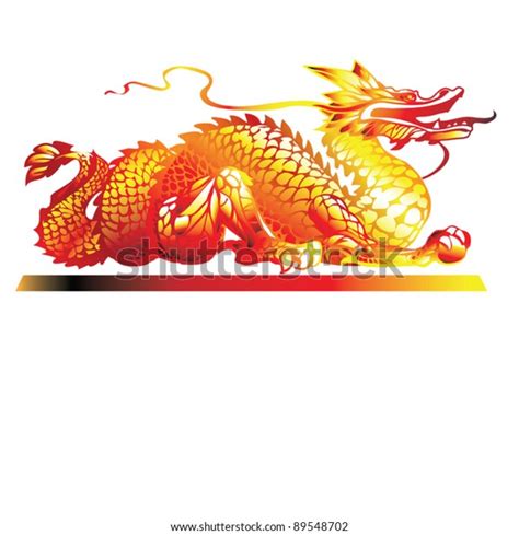 Eps 8 Chinese Fire Dragon Colorful Stock Vector Royalty Free 89548702
