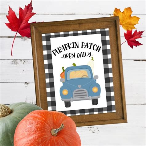 Buffalo Plaid Printable Pumpkin Patch Sign For Your Fall Farmhouse Home