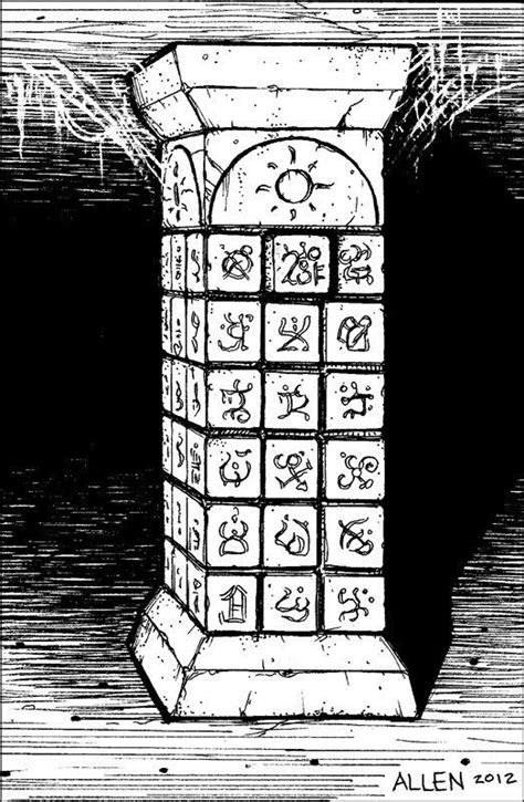 Only without their weapons will the party pass. The rows spin like a Rubik cube and press in like buttons ...