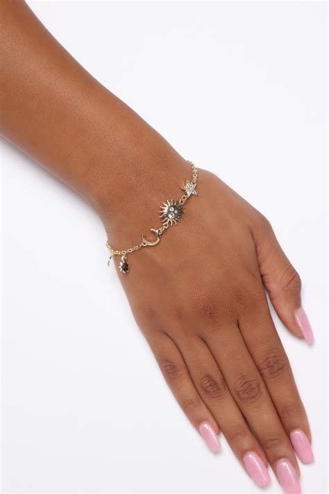 Star And Moon Charm Bracelet Gold Fashion Nova Jewelry Fashion Nova