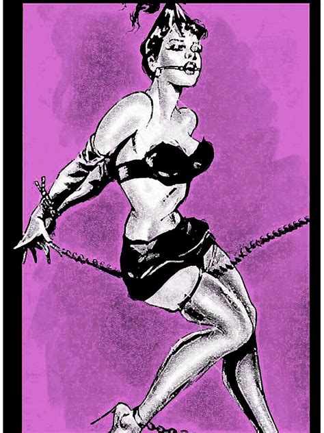 Retro Lingerie Sexy Girl Rope Bondage Pulp Pin Up BDSM Poster For