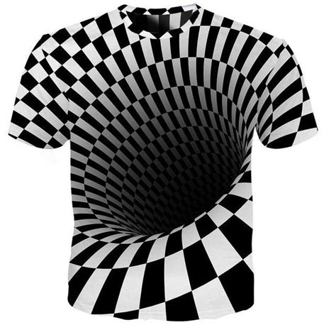 Trippy D T Shirt Optical Illusion In Shirt Top Dress Shirts