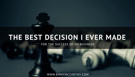 The Best Decision I Ever Made — Emmy Mccarthy