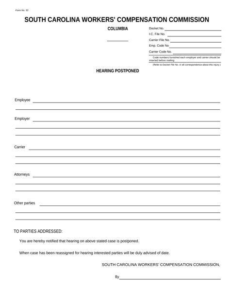 South Carolina Workers Compensation Cheat Sheet Fill Out And Sign