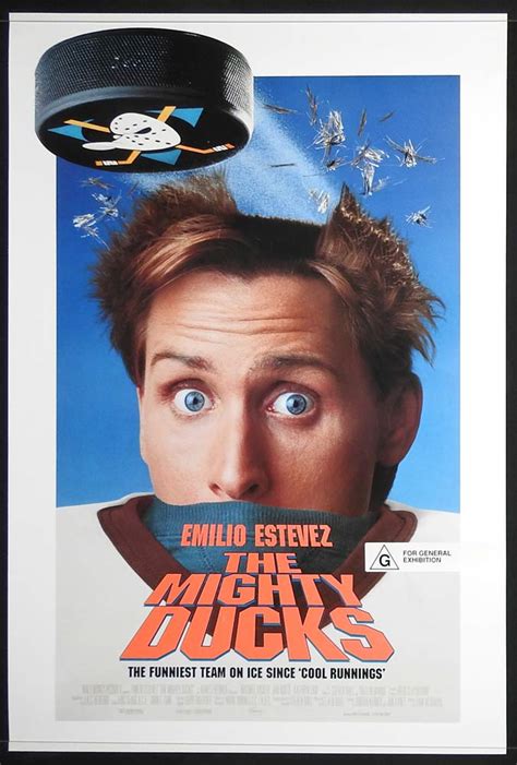 The Mighty Ducks Rolled One Sheet Movie Poster Emilio Estevez Joss Ackland Moviemem Original