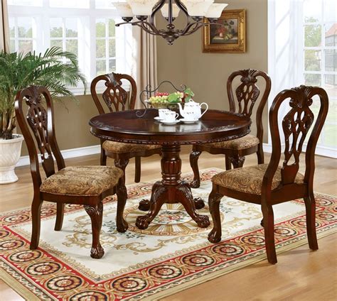 The Elana Round 5pc Dining Collection Miami Direct Furniture