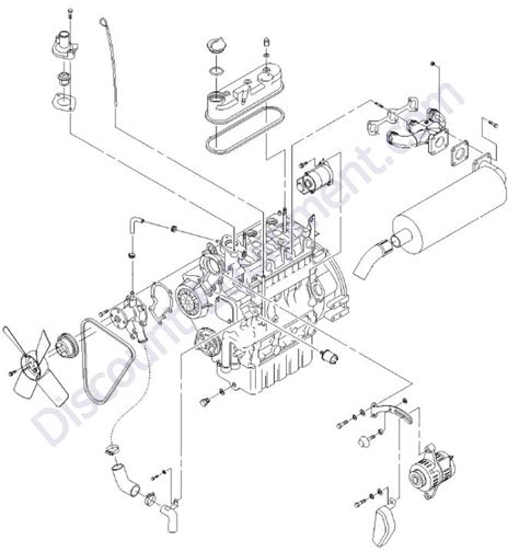 Kubota Engine Exhaust Parts Diagram