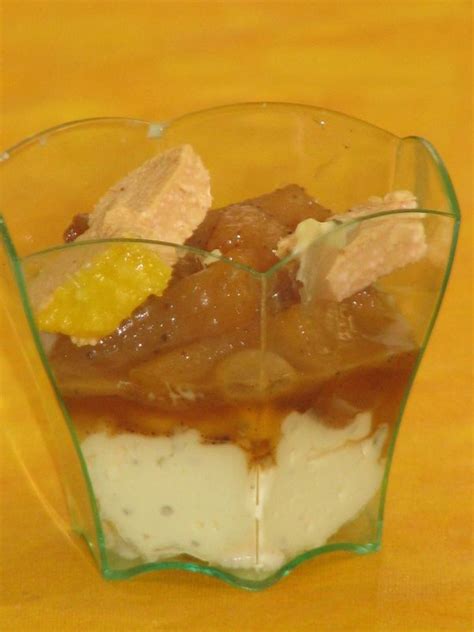 Verrine au St Agur poires et foie gras