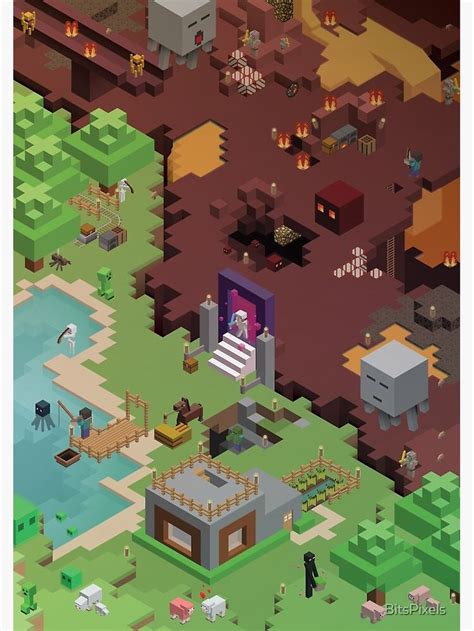 Exploring New Worlds Poster by BitsPixels | Minecraft banner designs