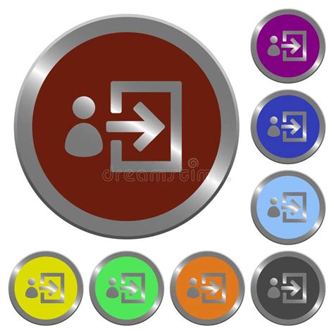 Color Login Panel Buttons Stock Illustration Illustration Of Login